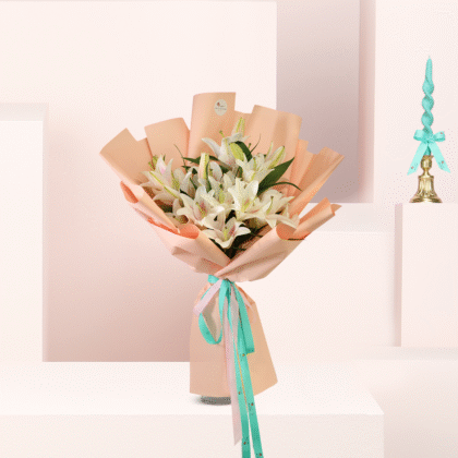 White Casablanca Bouquet 1