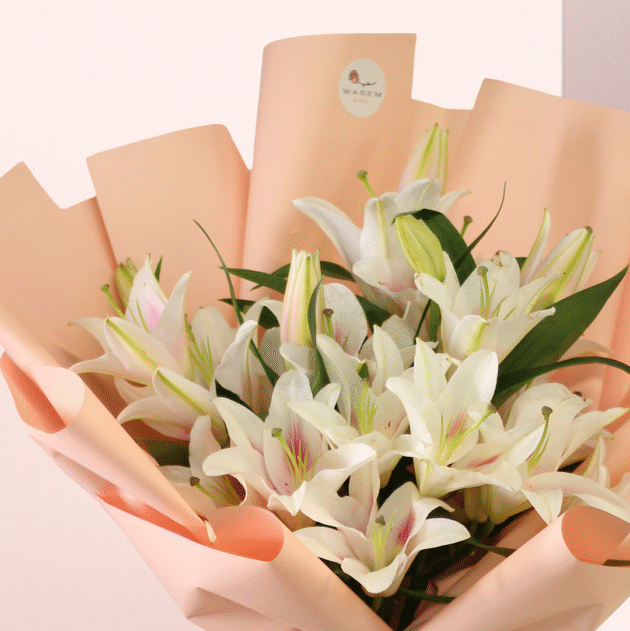 White Casablanca Bouquet 3