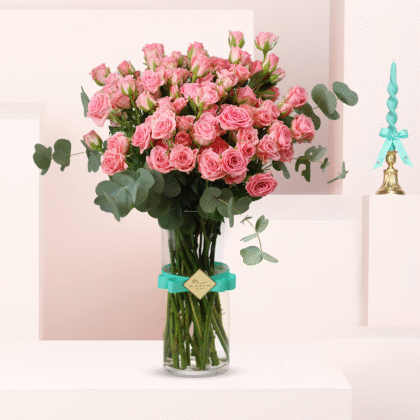 Pink Baby Rose Vase 1