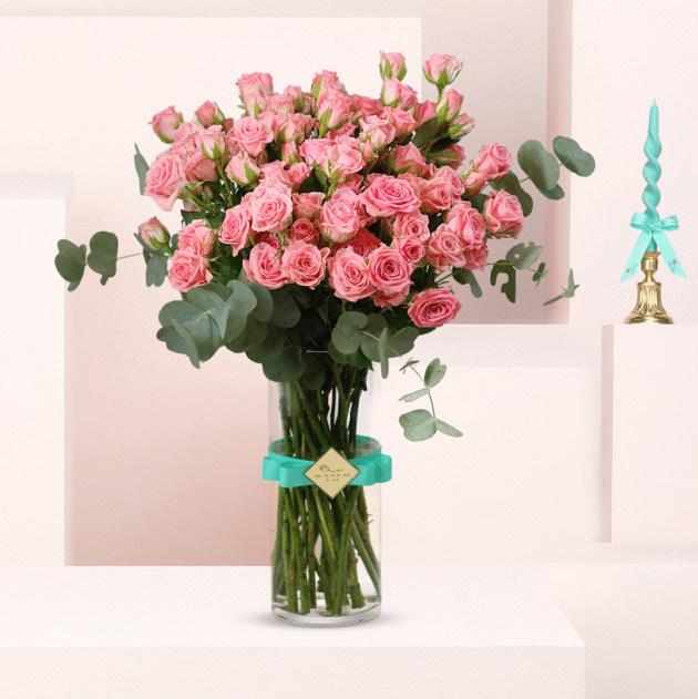 Pink Baby Rose Vase 1
