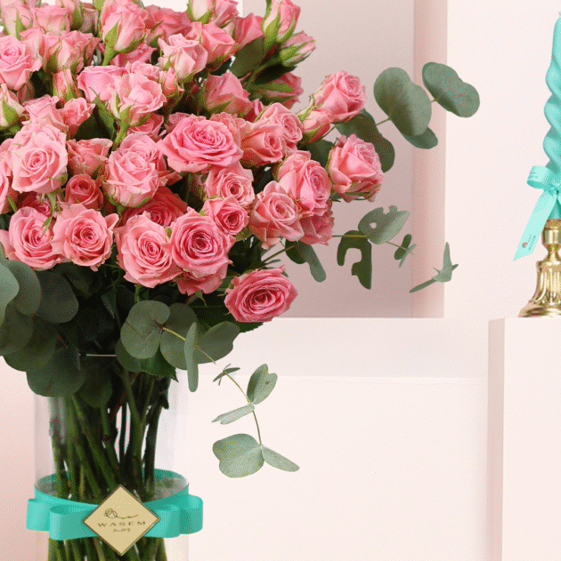 Pink Baby Rose Vase 2