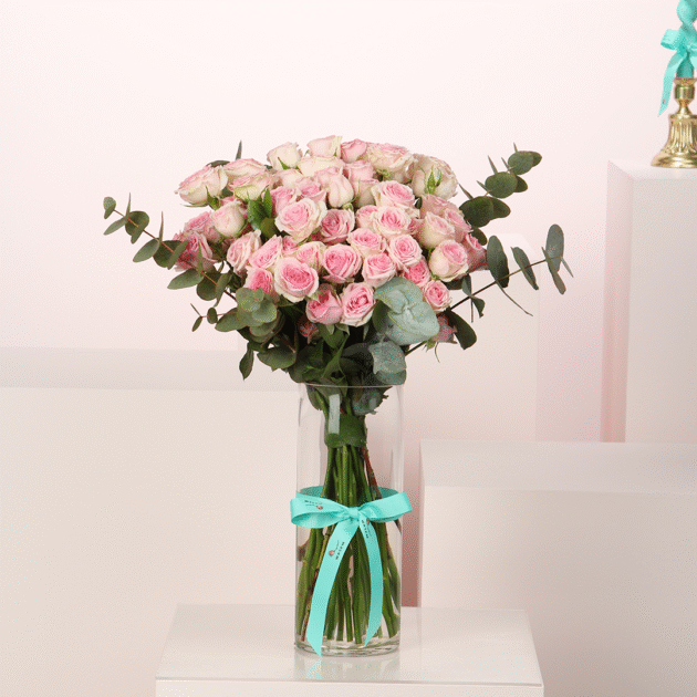 Pink Baby Rose Vase 1