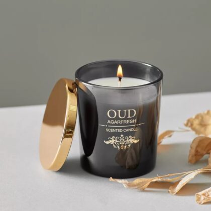 Agarfresh Oud & Musk Scented Candle Jar – 200 g 1